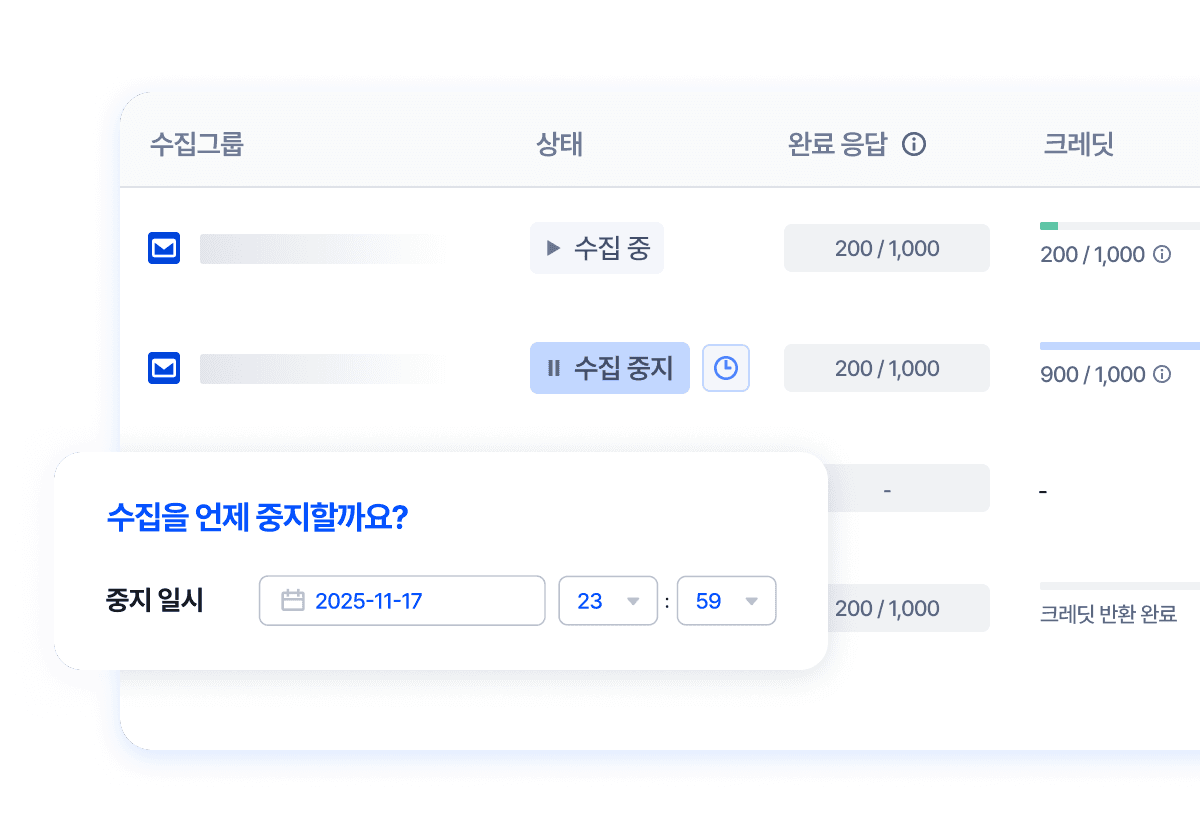 A digital interface displaying a table with data entries, including titles and buttons for actions.
