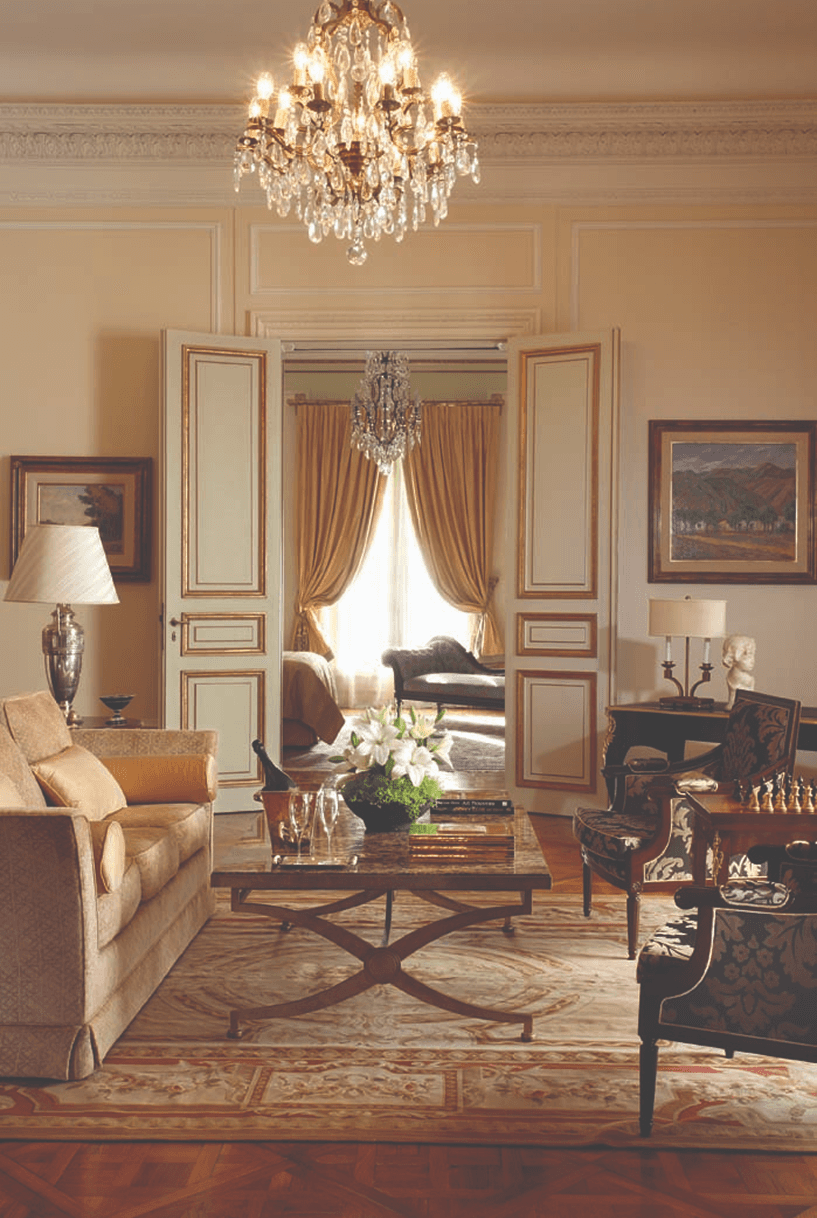 Luxury hotel suite interior