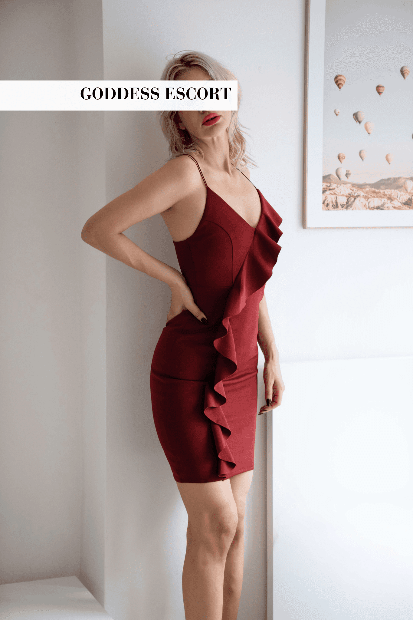 escort in elgantem kleid