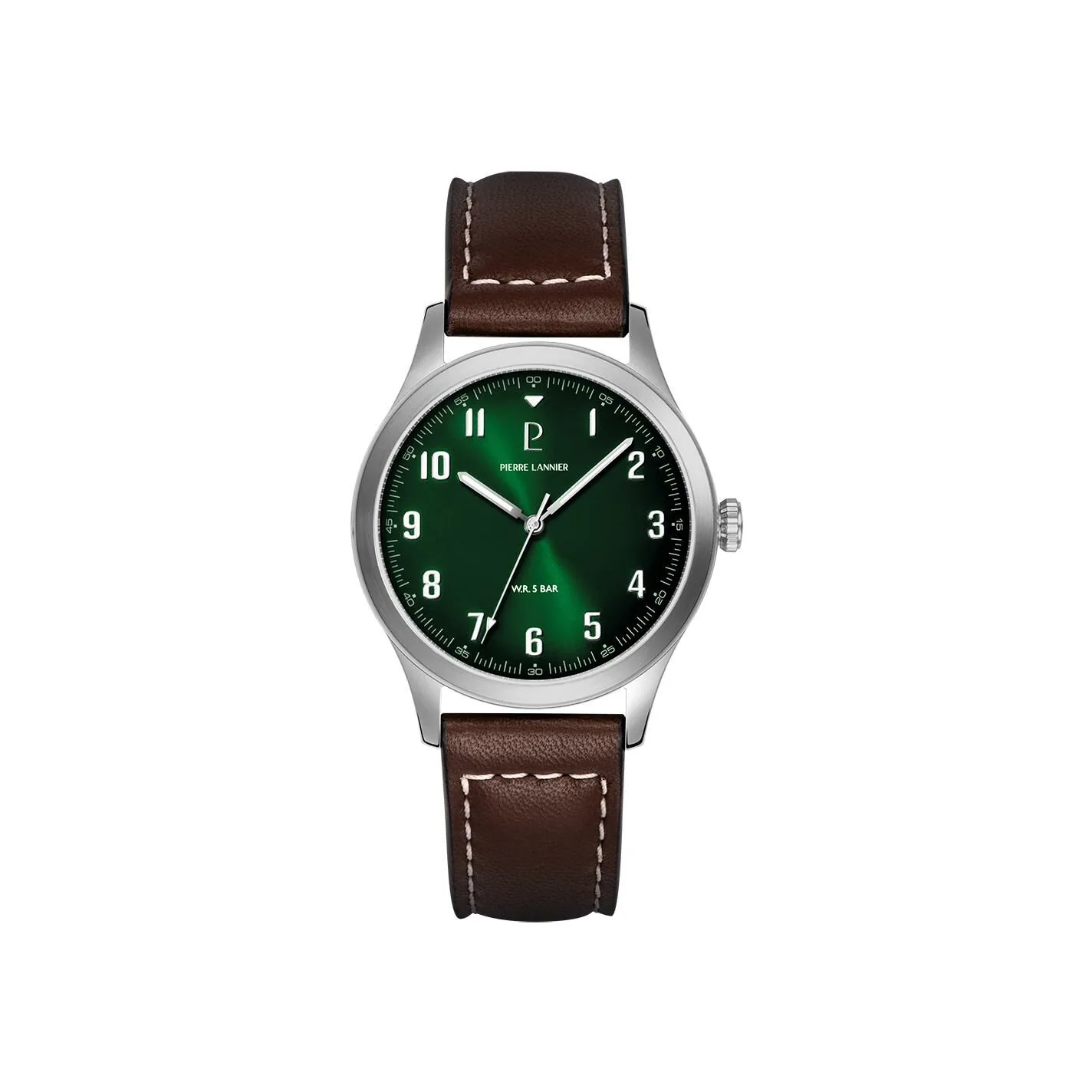 Montre Pierre Lannier Aviateur – Argenté Cuir