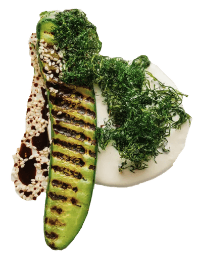 Grilled Peas and Burrata