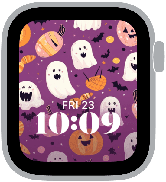 an apple watch face from the girly halloween collection
