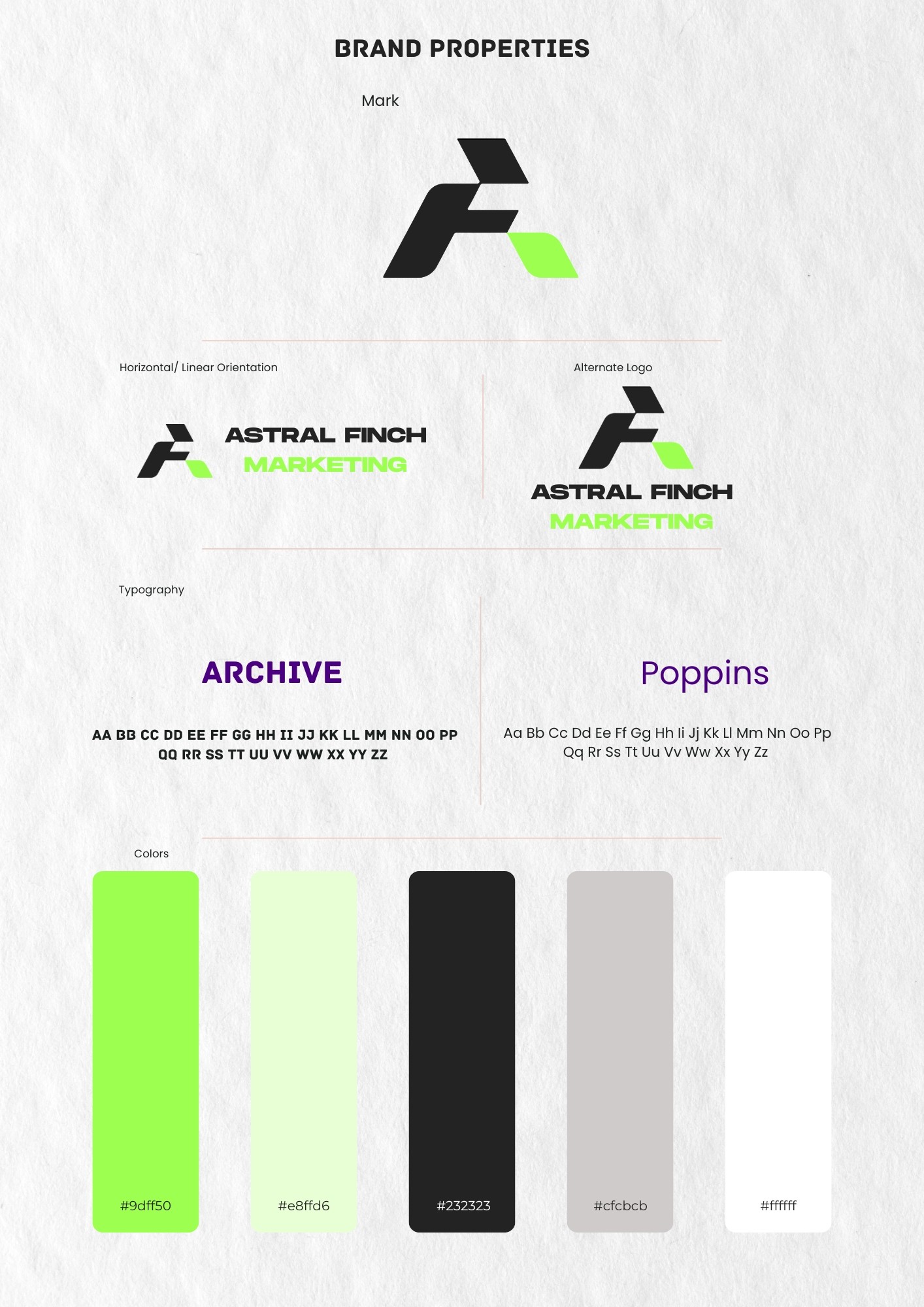 Astral Finch Branding