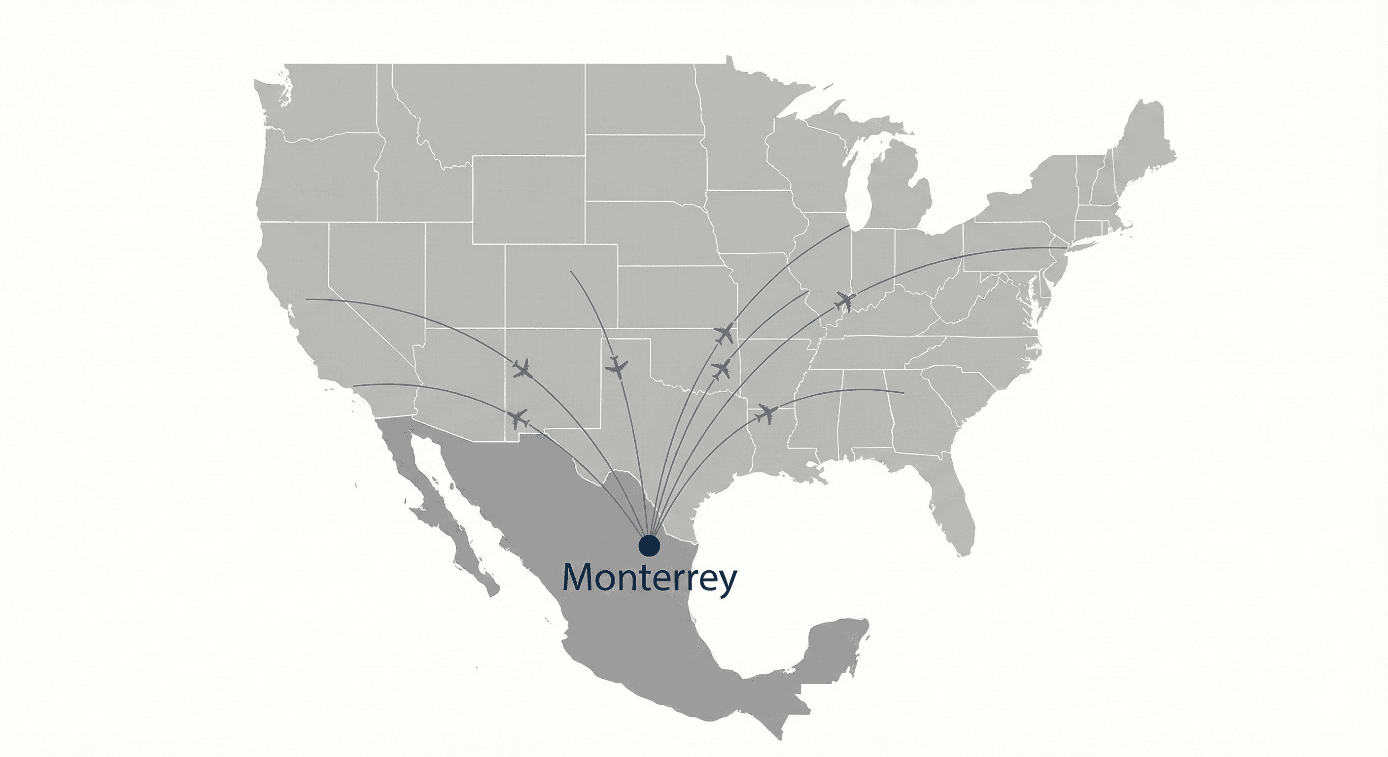 Map of Monterrey location
