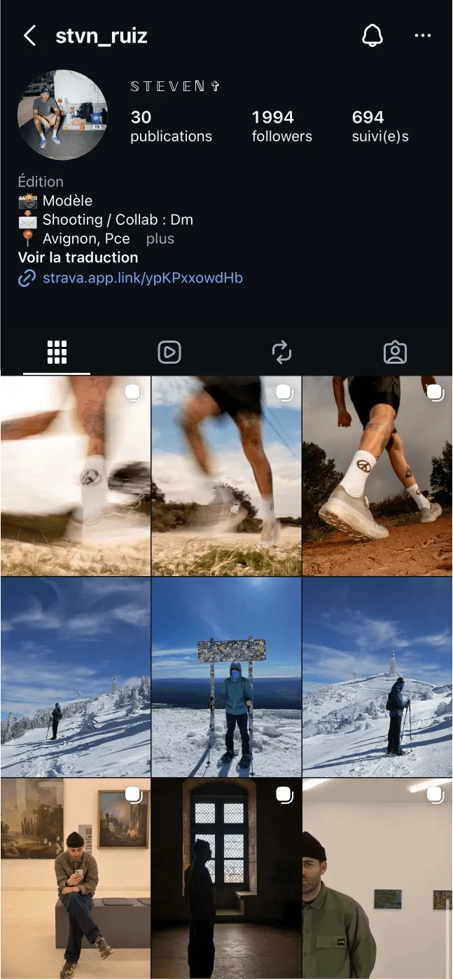 Réseaux sociaux, création de contenu et campagnes d'influence Instagram pour le Mont Ventoux Challenge.