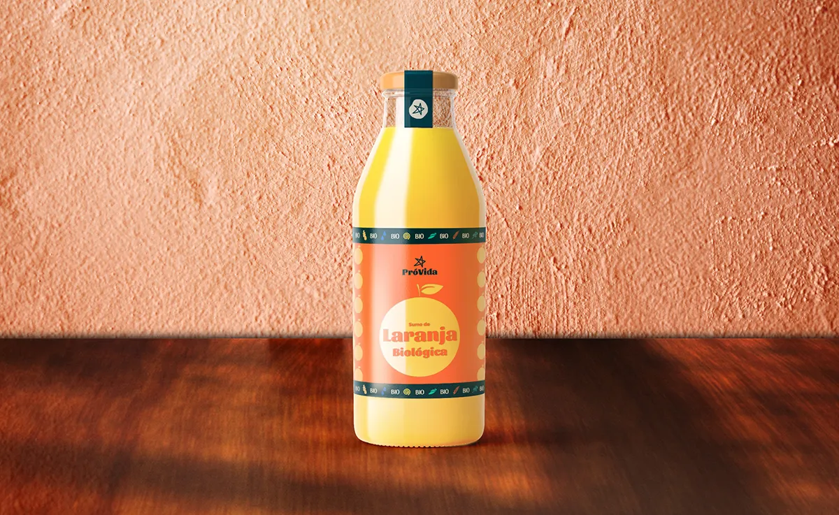 PróVida orange juice packaging