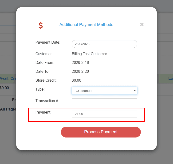 Manual Payment Method
