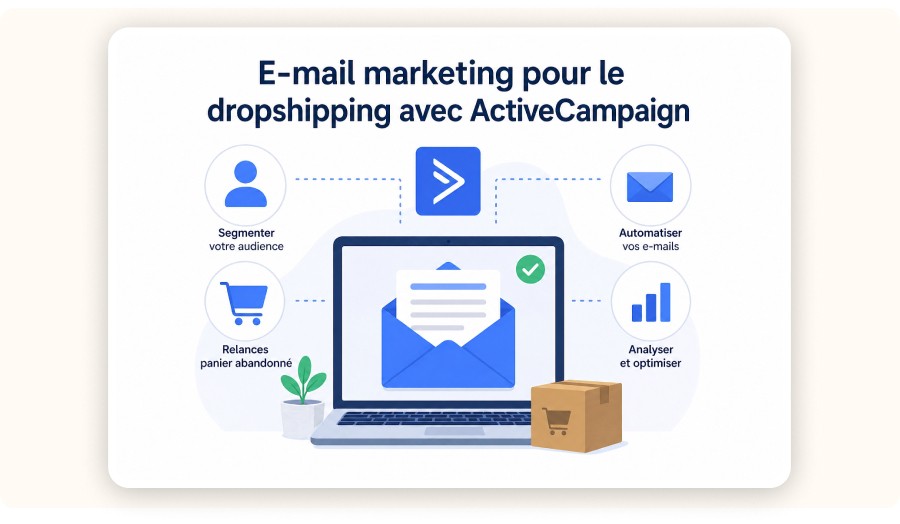 Illustration marketing e-mail dropshipping&nbsp;