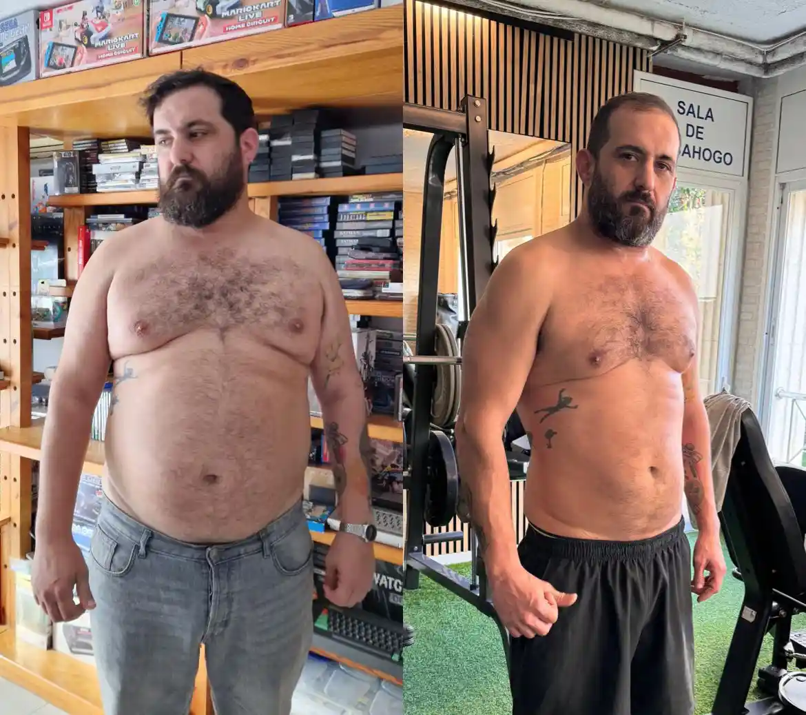 Dani - cambio físico, antes y después en La Base Strength