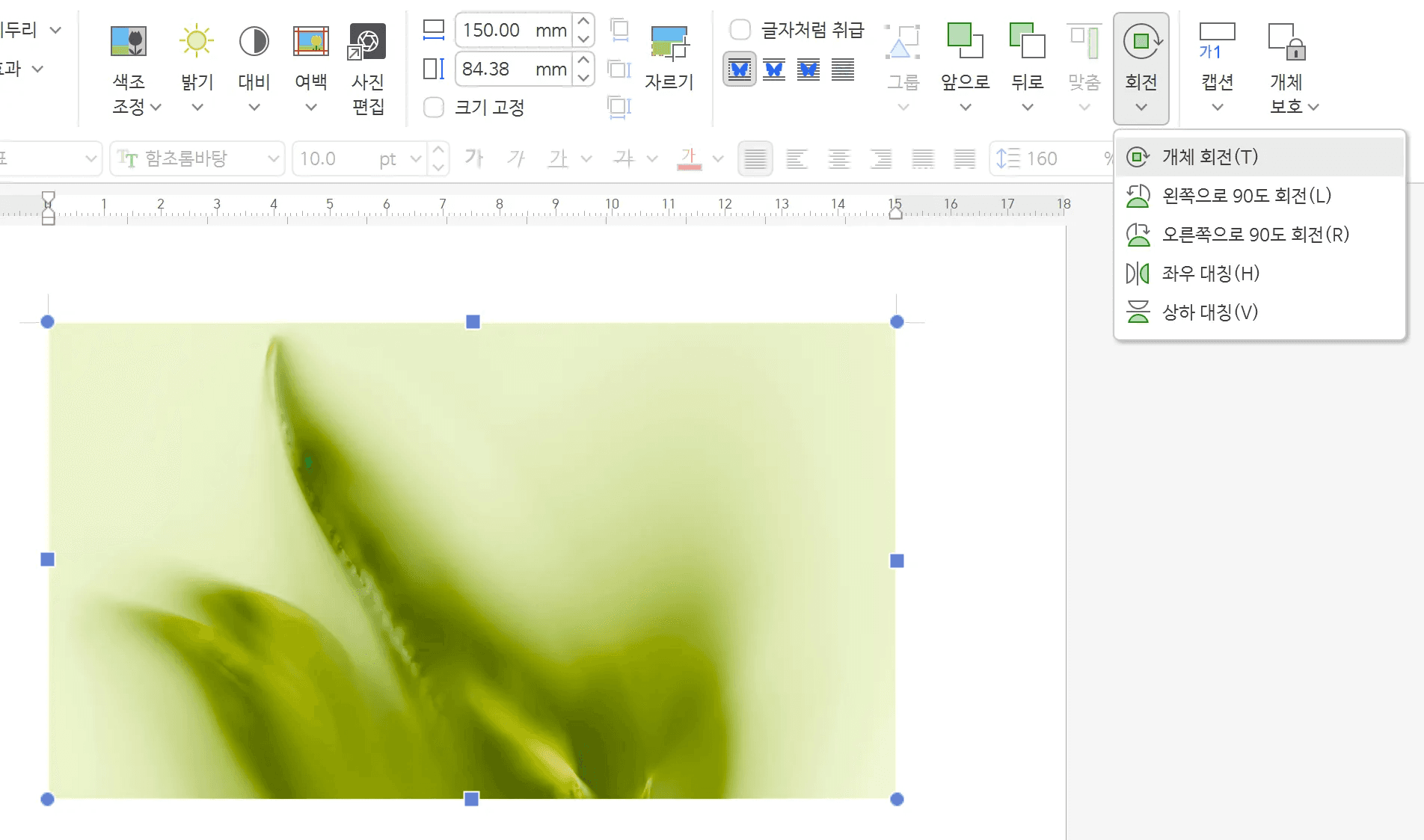 한글 그림 파일 회전 캡션 문제 그림 목차 업데이트