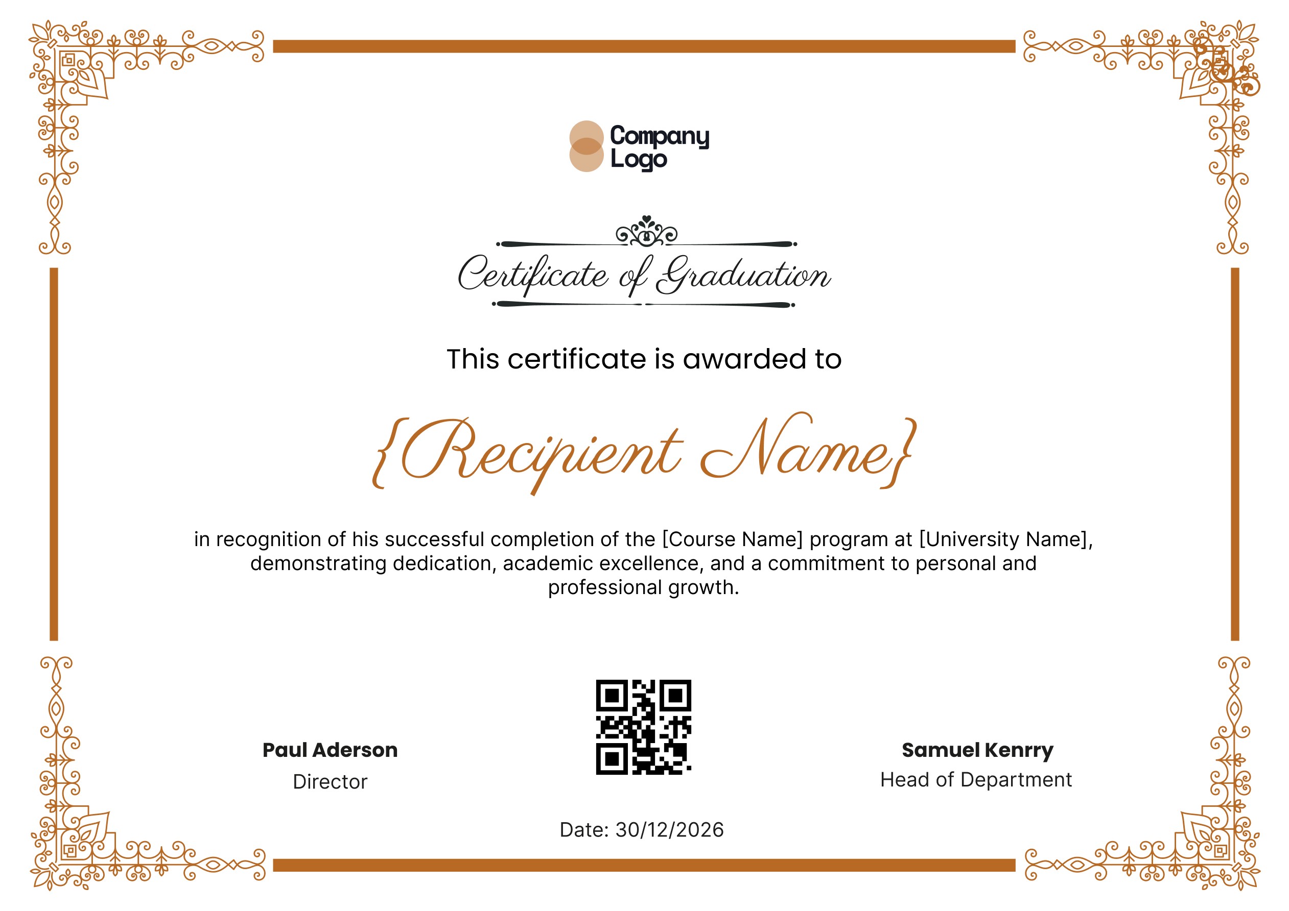 Wauld - Elegant and minimalistic appreciation certificate template