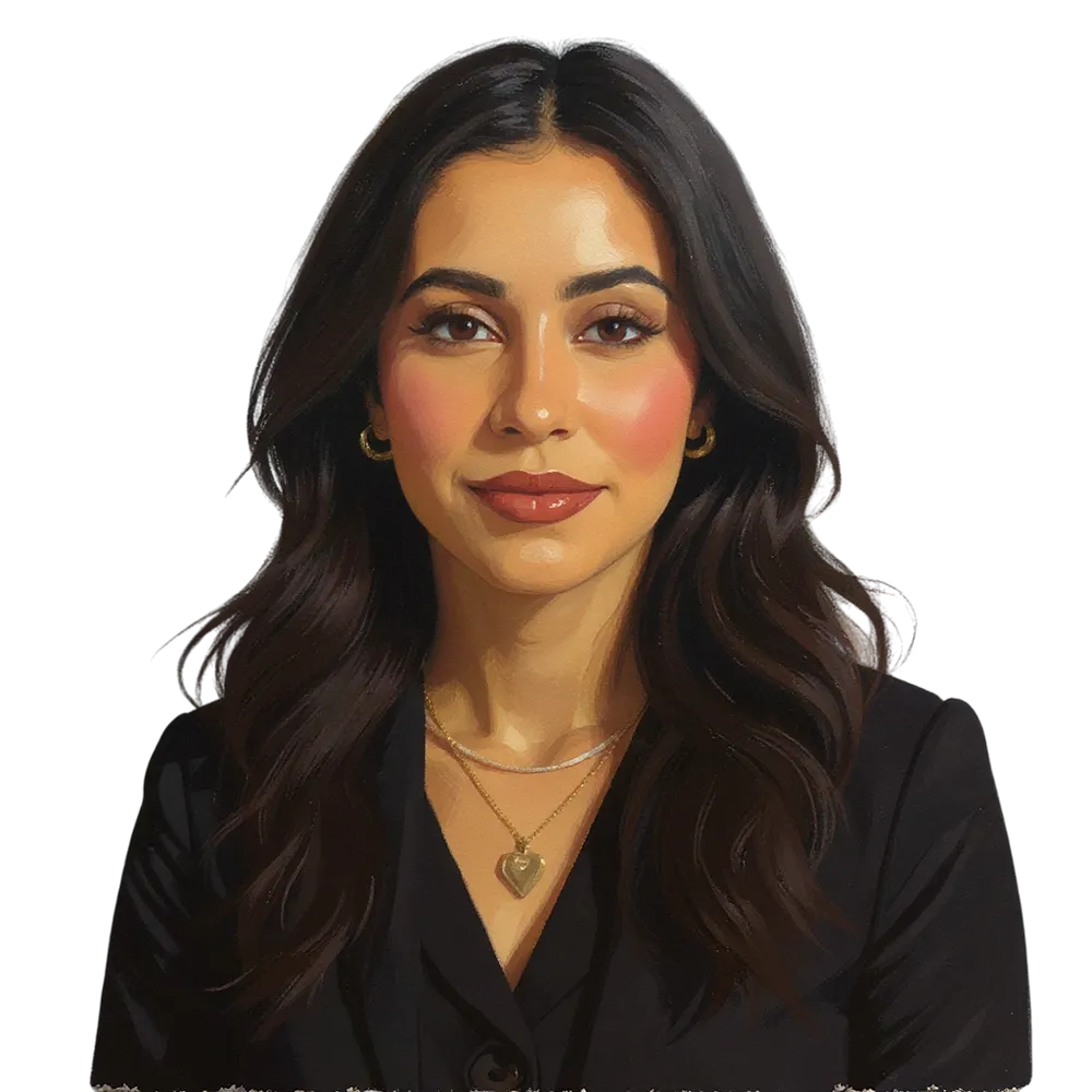 A professional illustrated headshot of Ankita
