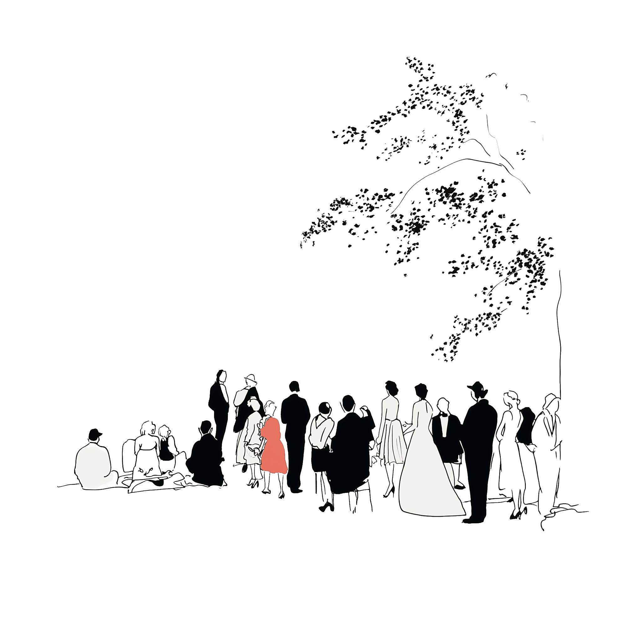 illustration of pasta and a glass of wine