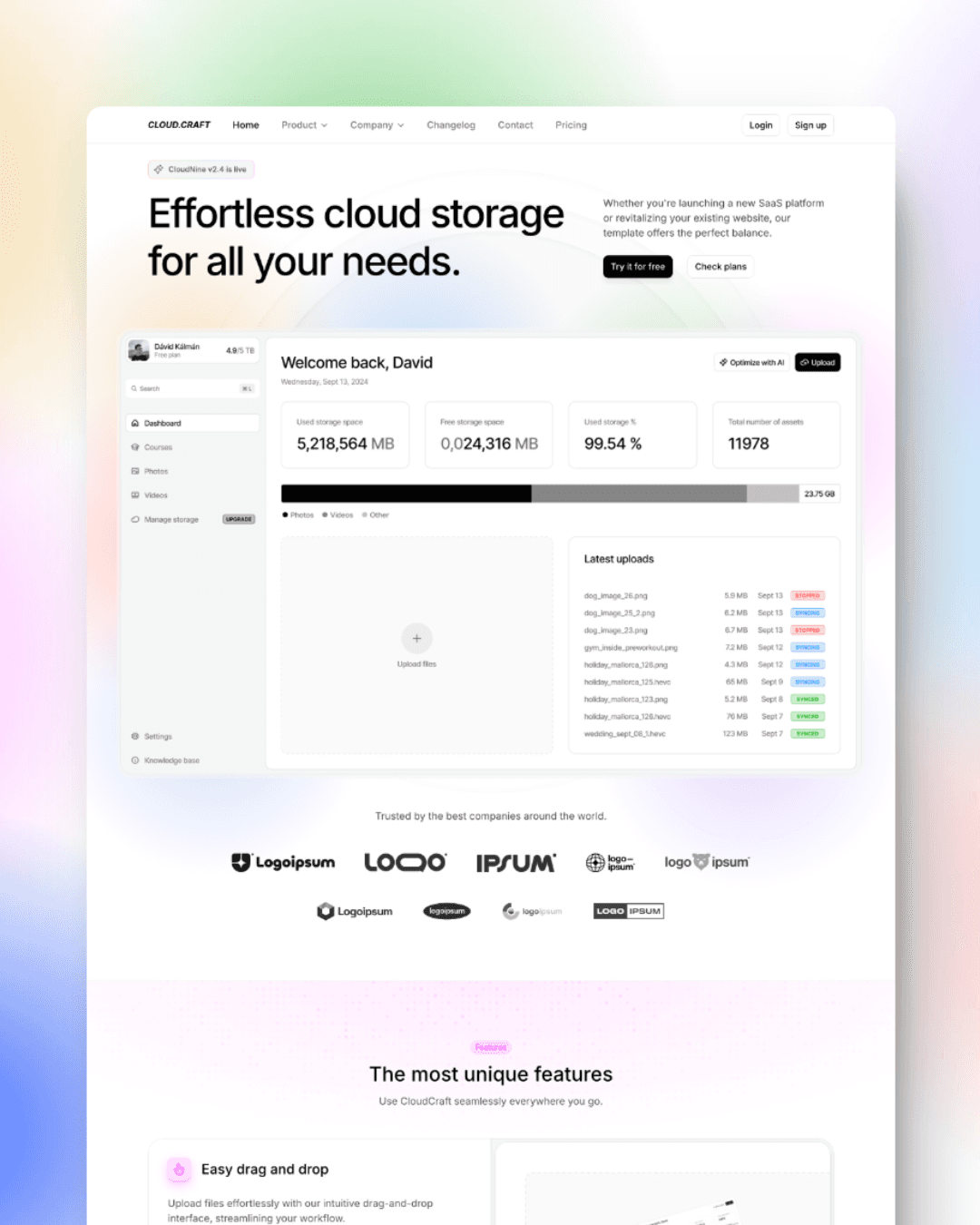 CloudCraft - Framer SaaS Template