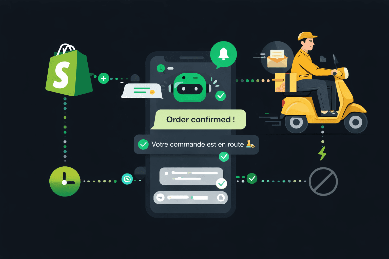 Automatisation complète de la confirmation de commandes COD avec envoi automatique au livreur et notifications client
