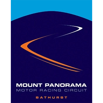 The logo of Mount Panorama Motor Racing Circuit, Bathurst.