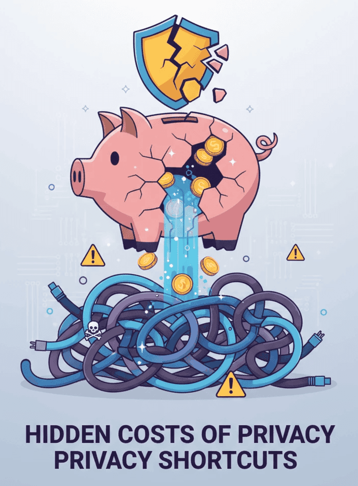Costs to be expected when you don't embed privacy from the start