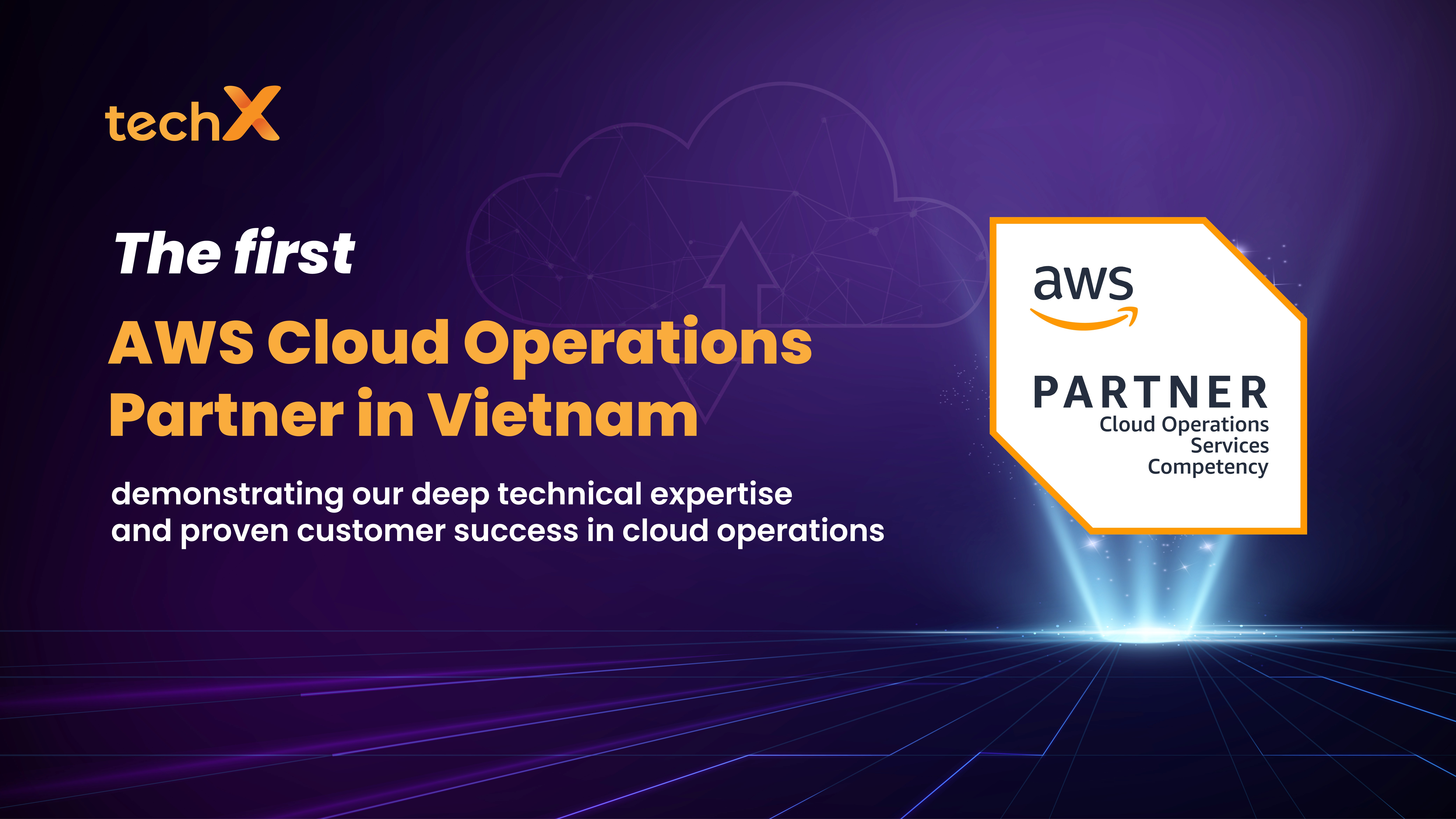 TechX is the first partner of AWS in Vietnam to achieve AWS Cloud Operations Competency