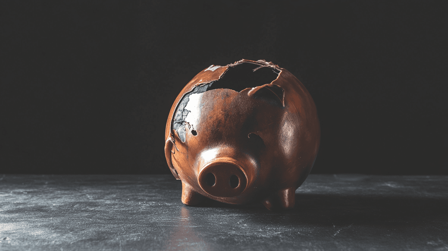 Cracked Piggy Bank