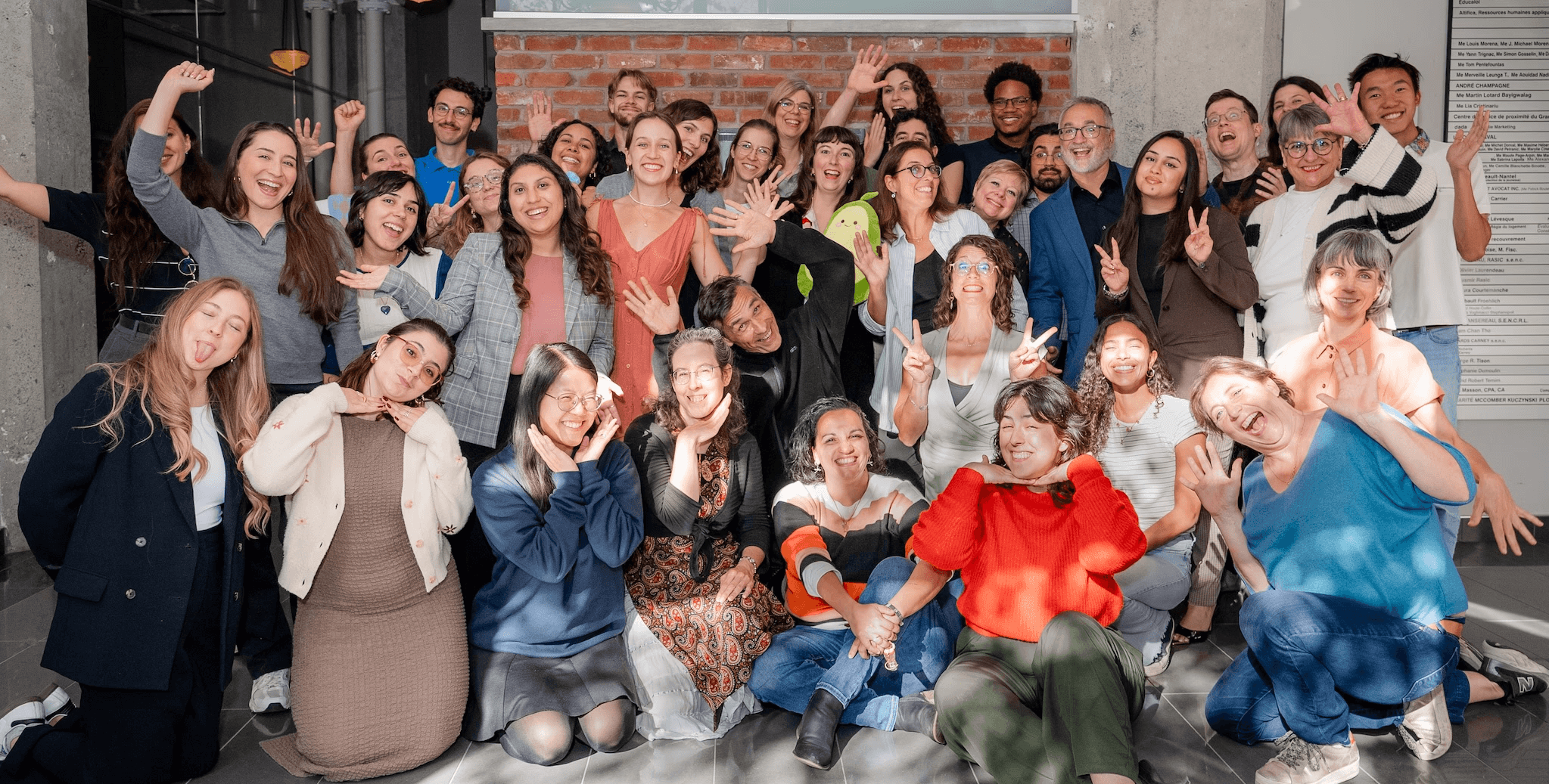 Professional corporate photo of the Éducaloi team in Montreal