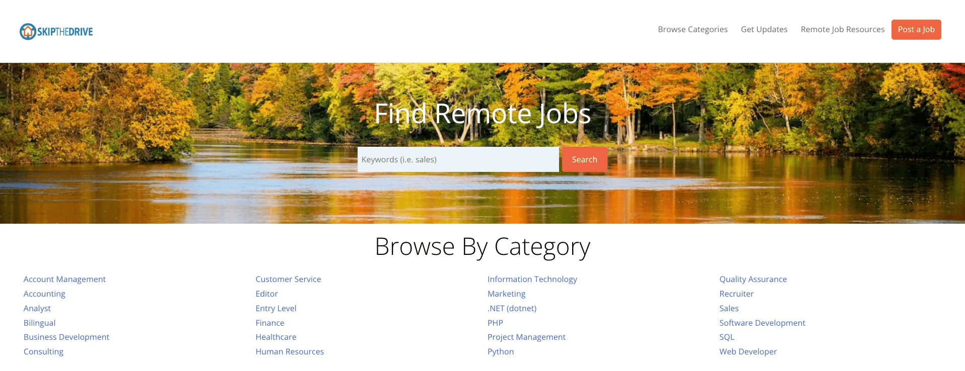 SkipTheDrive Remote Work Job Board