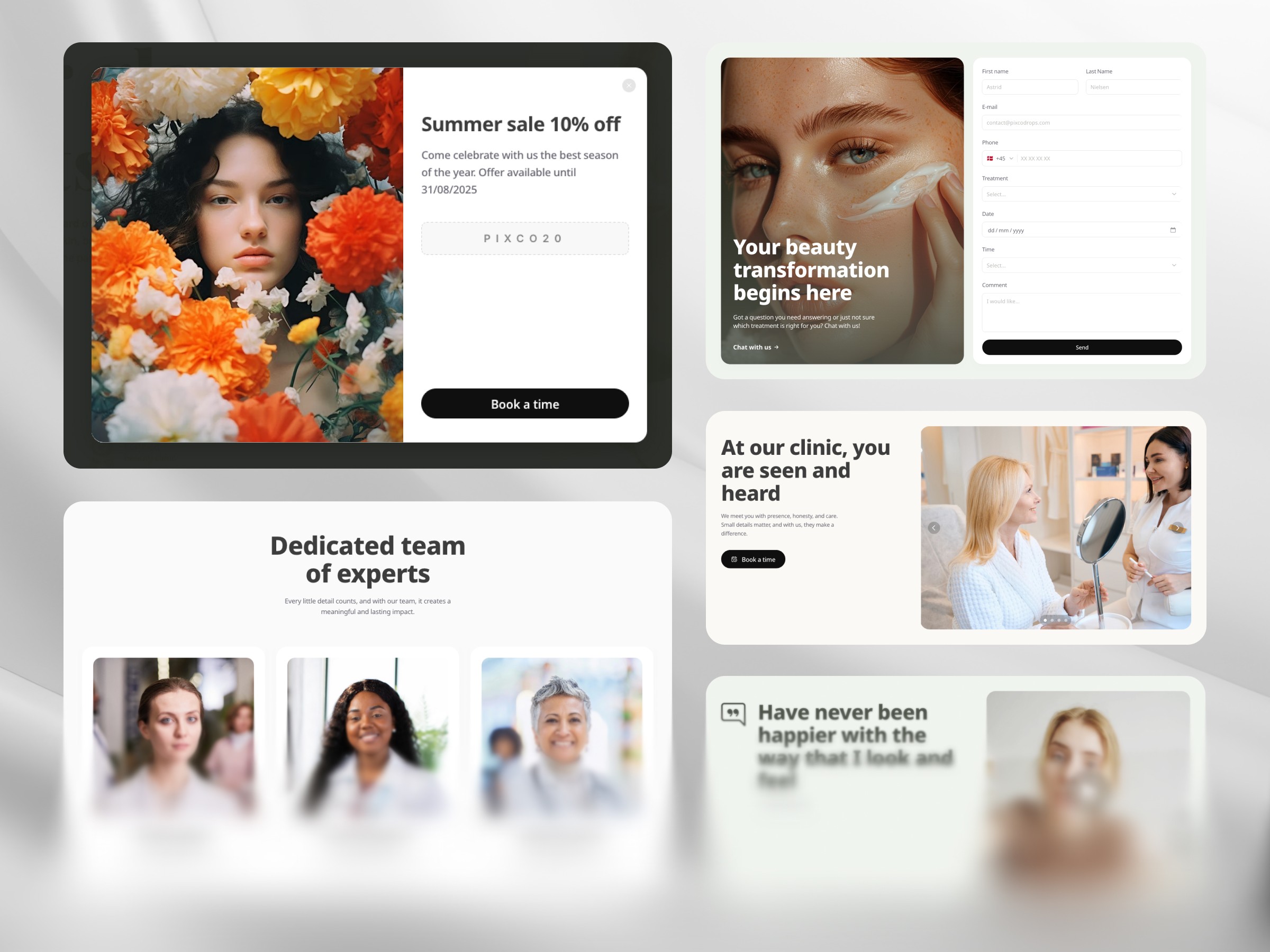 Beauty Clinic Website Framer Template