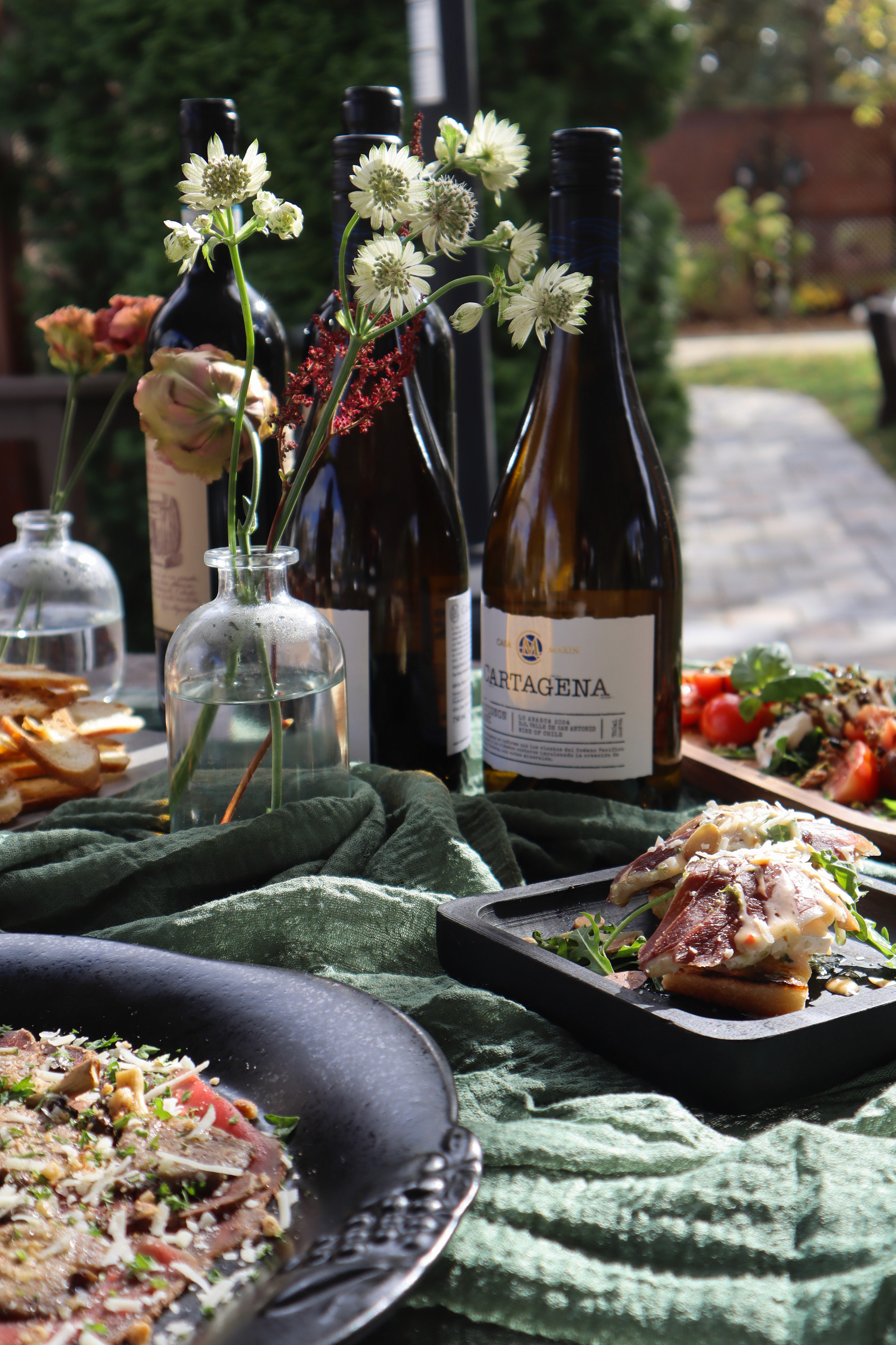 Wine and food pairing for private dinner at Ashlar Ottawa