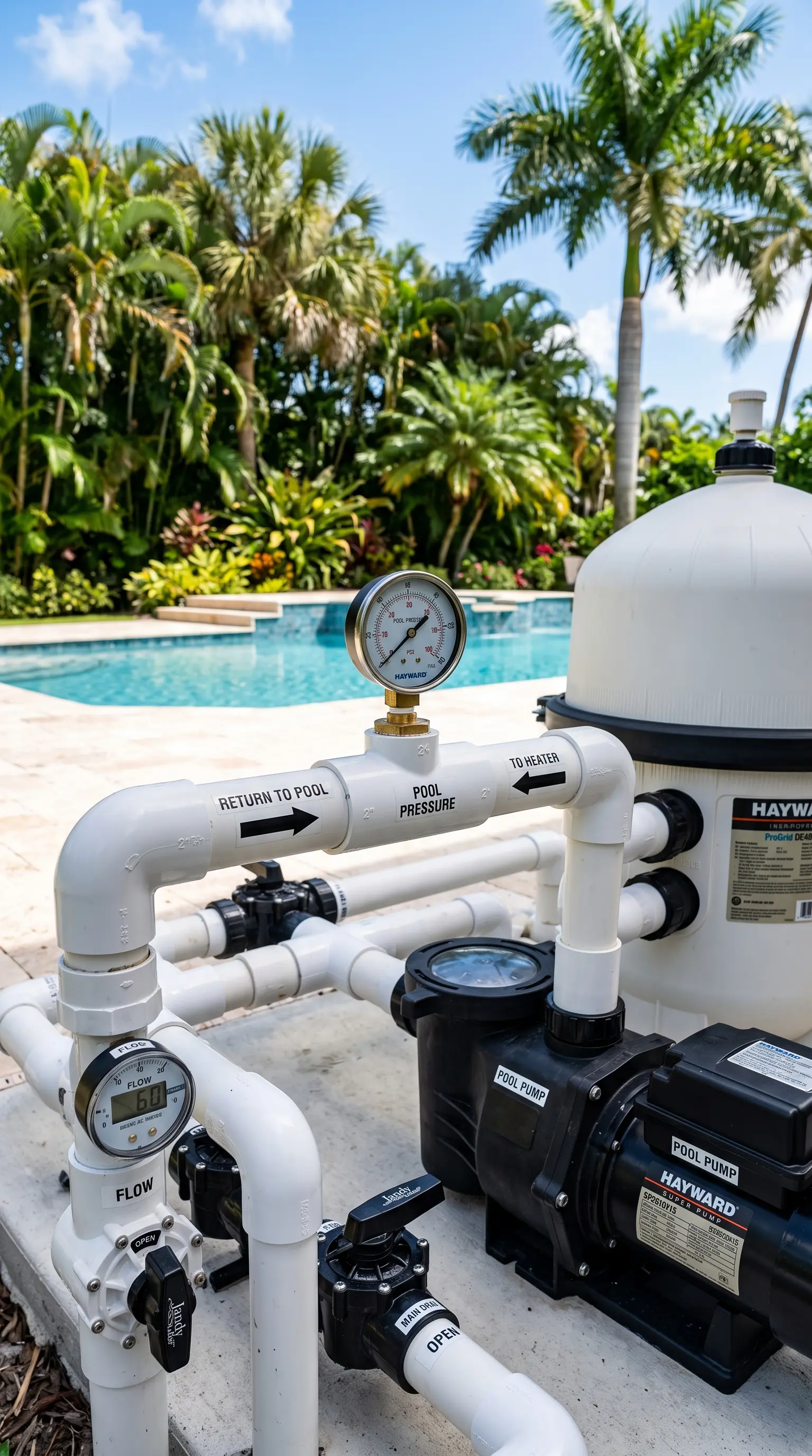 Pool condition report and maintenance service.