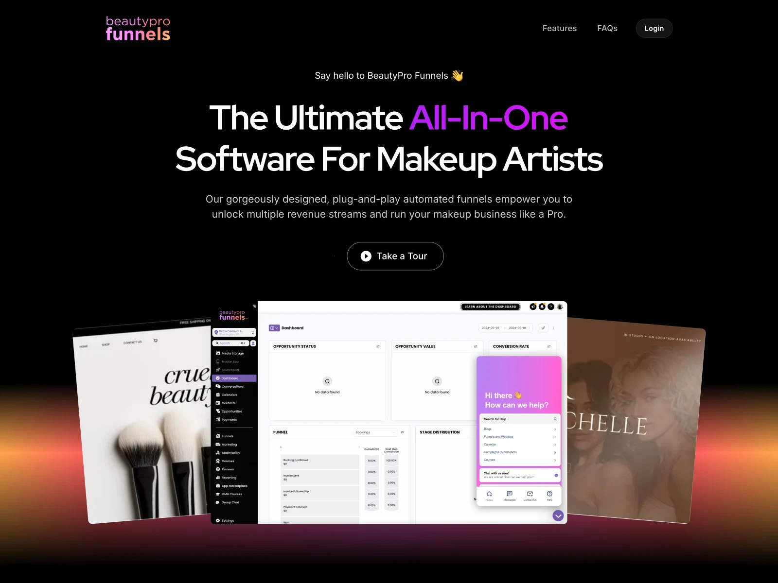 photo of clients website design beauty pro funnels