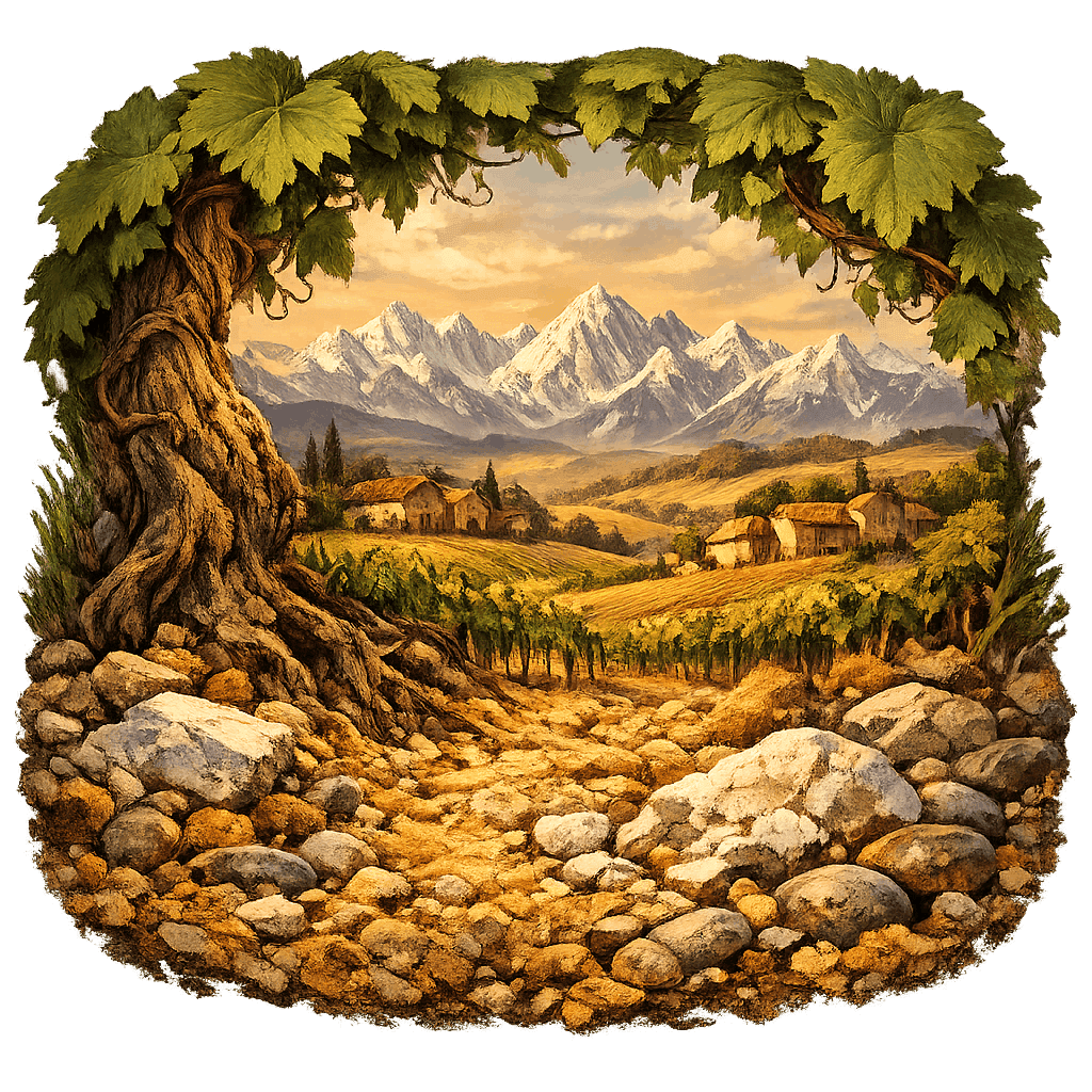 Detailed graphic of the Pacherenc du Vic-Bilh wine region.