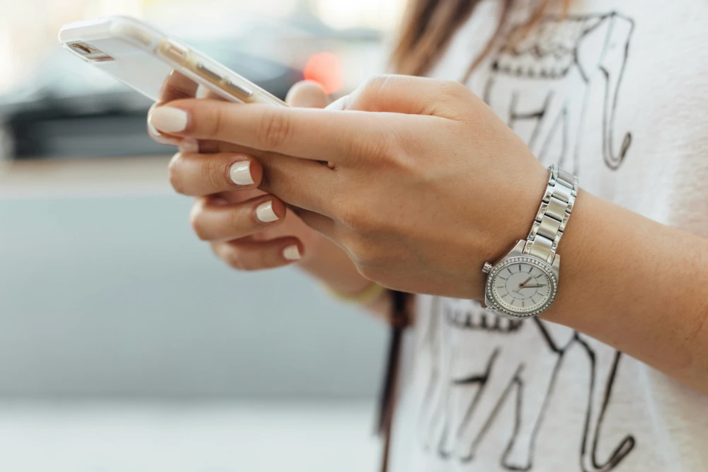 smartphone in hand