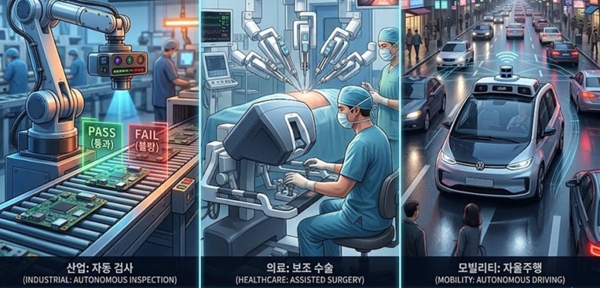 다양한 분야에서 사용되는 피지컬 AI. 엔비디아의 GTC 2026에는 110대 이상의 로봇이 등장했고 엔비디아 플랫폼 위에서 로봇을 개발하는 기업도 크게 늘었다. 사진 제미나이