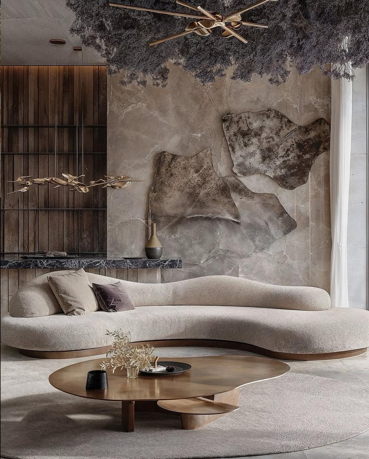 Luxury upholstered sofa detail