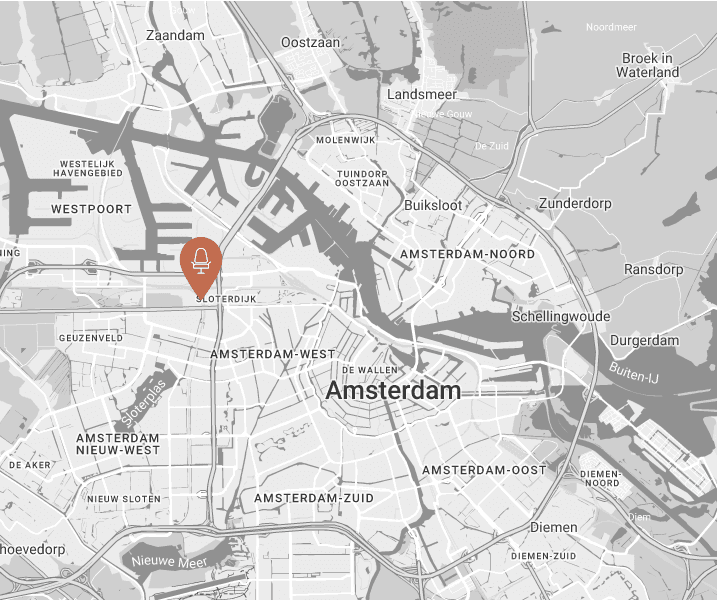 Kaart van de locatie Amsterdam Sloterdijk