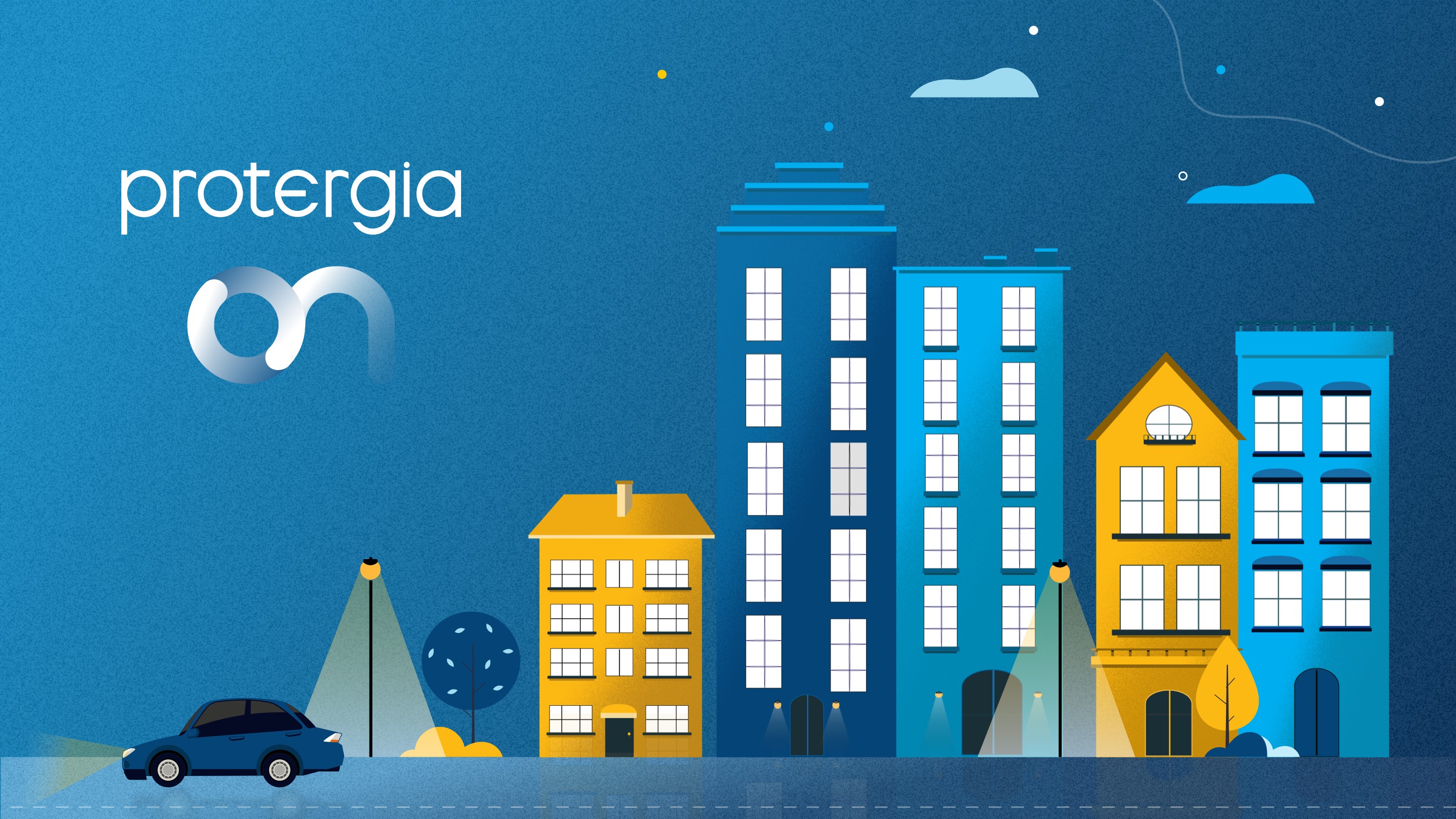 Protergia On mobile app promotional visual for digital energy onboarding