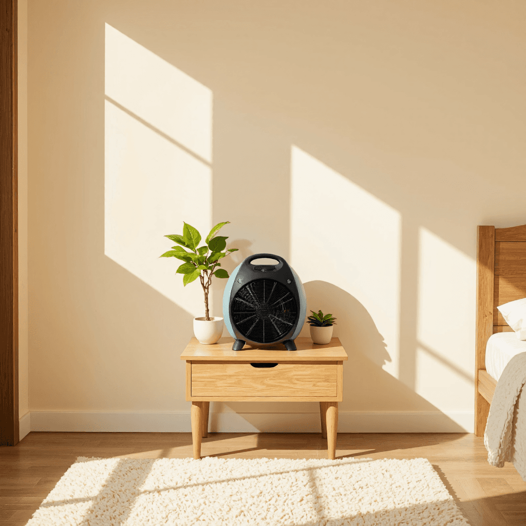 product photography of a portable electric heater