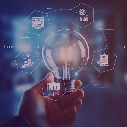 Hand holding holographic display with data and technology icons, nDataStor IT consulting