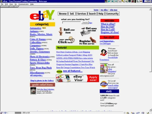 eBay launched 1995
