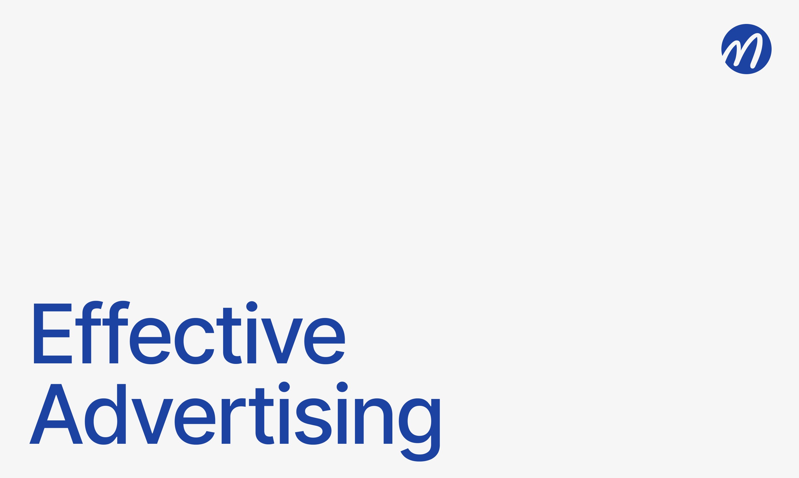 Effective Advertising