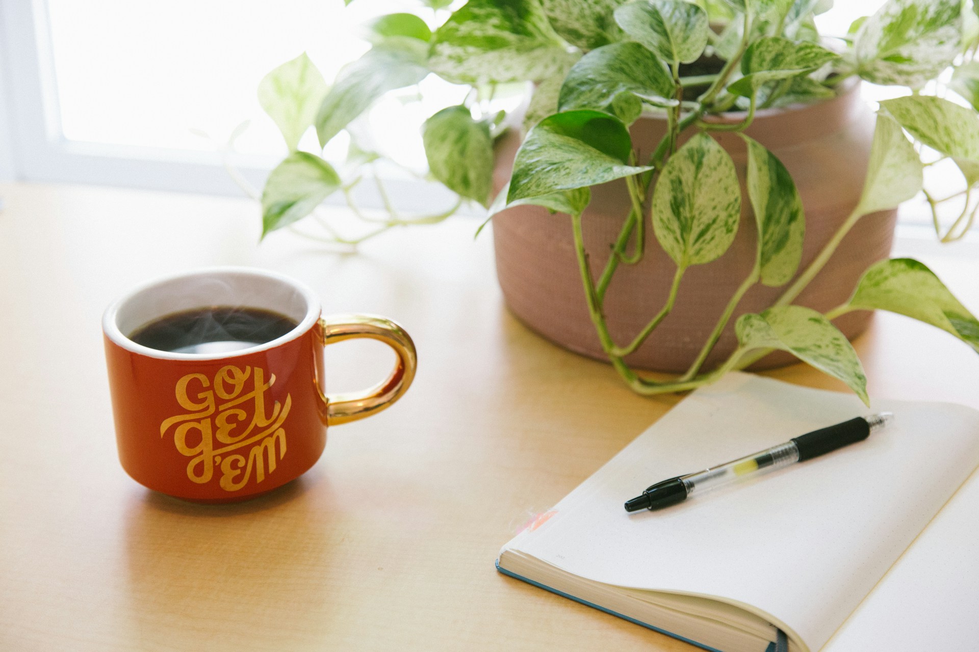 Positive quote on a mug encouraging self confidence