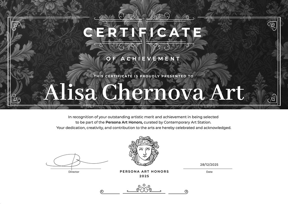 Golden Time Talent international art competition certificate awarded to Alisa Chernova