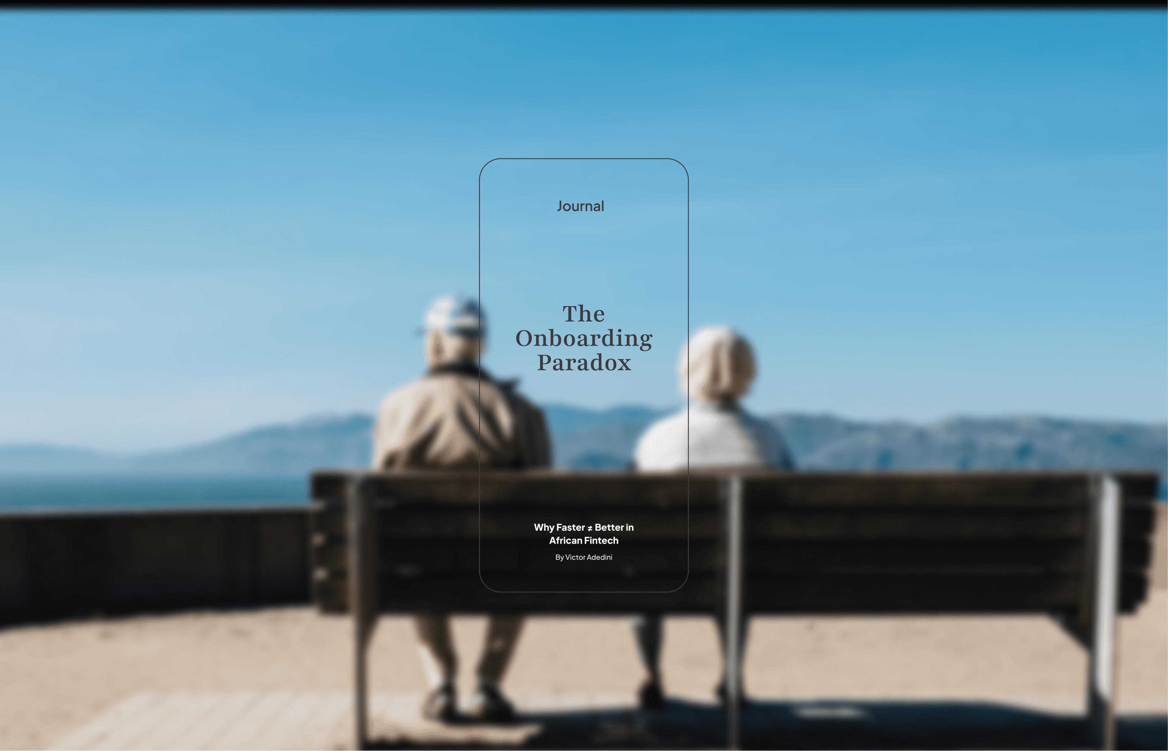 The Onboarding Paradox By Victor Adedini