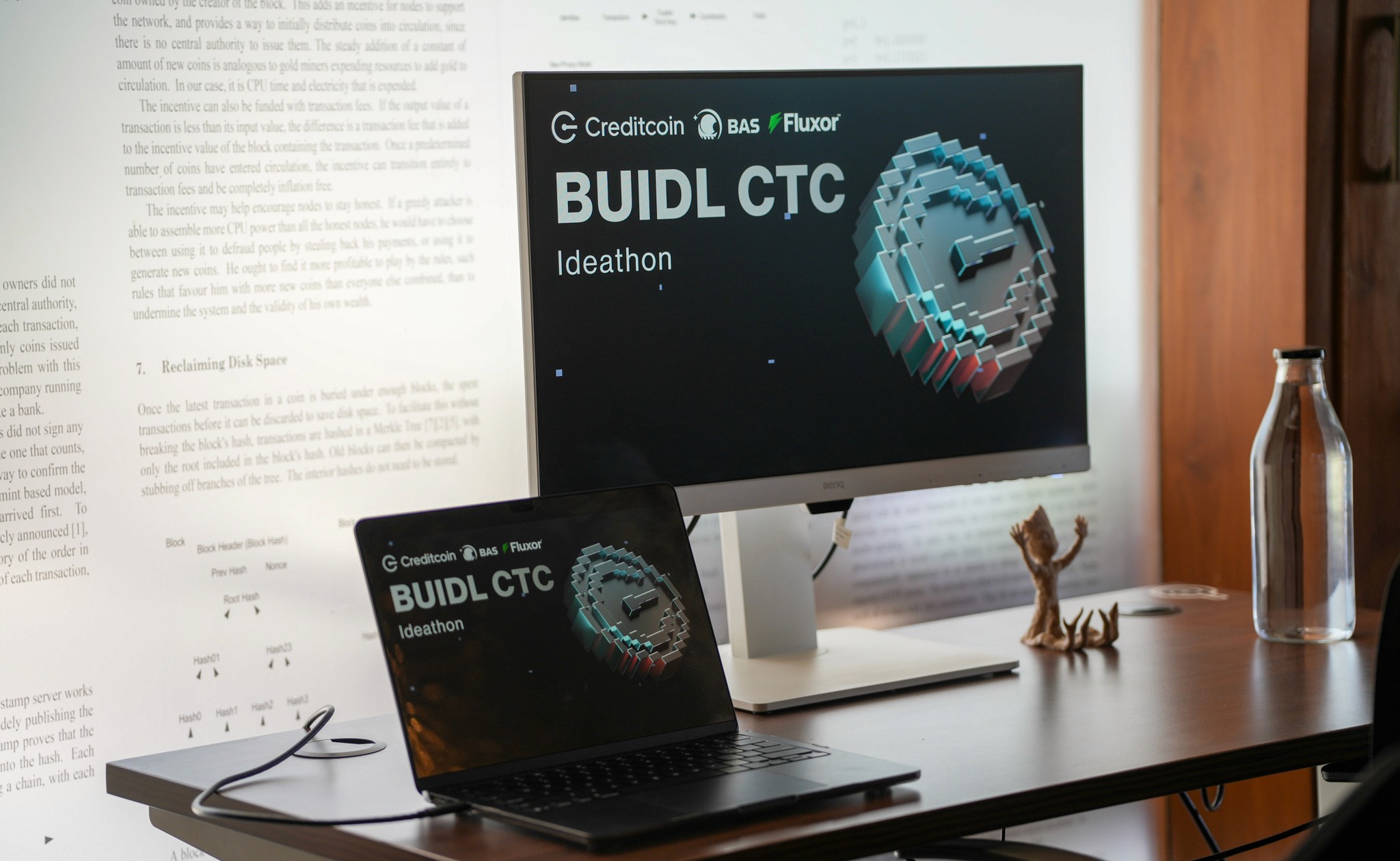 Web3 developers collaborating at a hackathon event