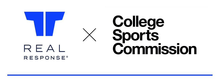 College Sports Commission log and RealResponse logo