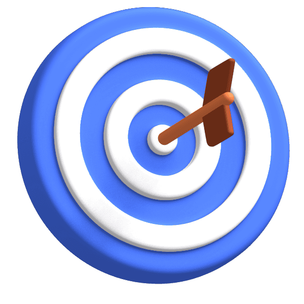 3D target with an arrow icon representing diagnosis