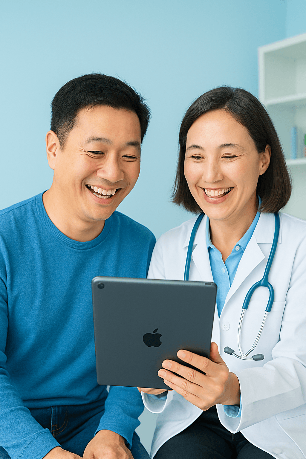 Provider using Calliope interpreter for Chinese patient