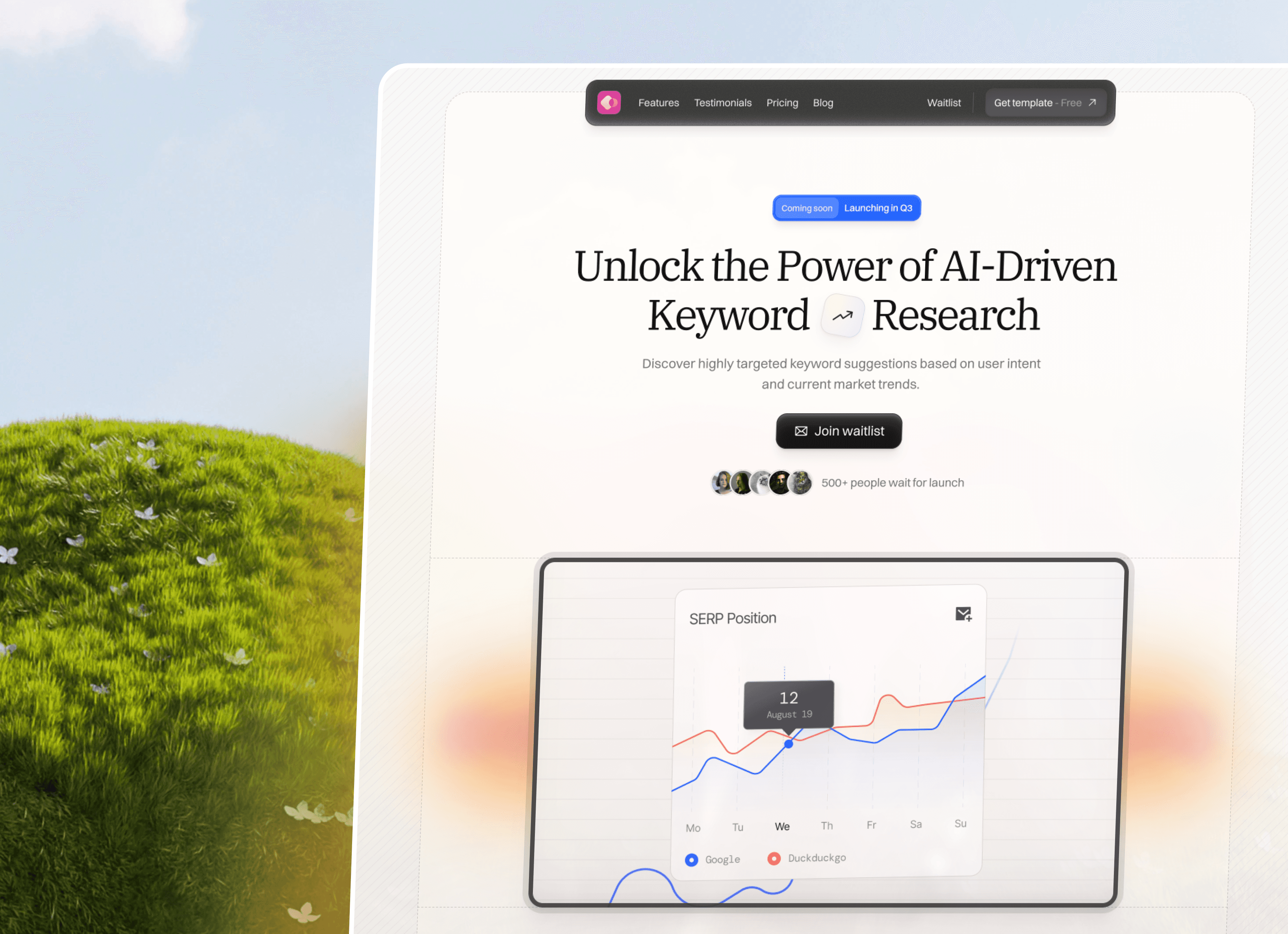 Screenshot of a website 