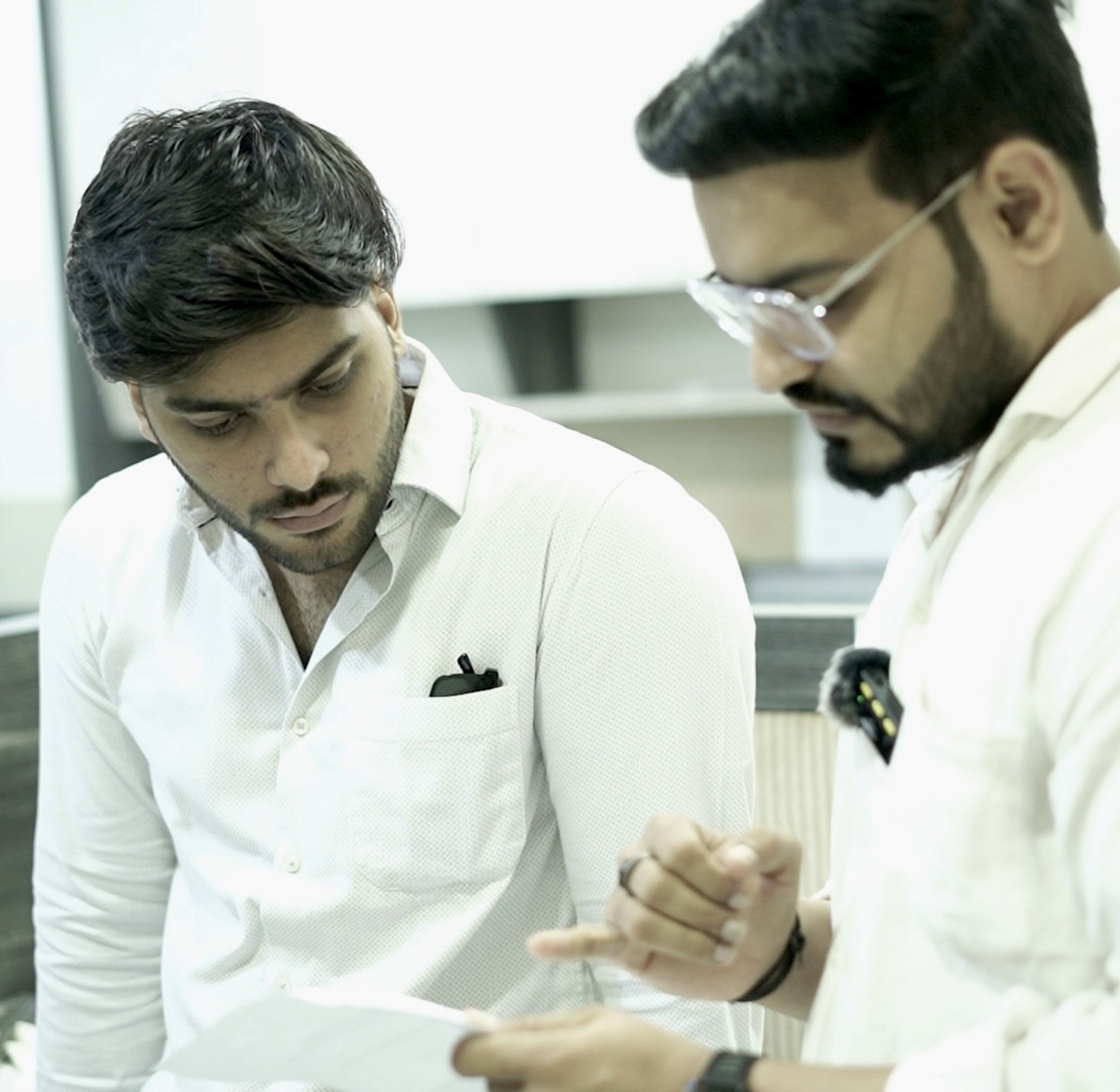 Rear view of black car