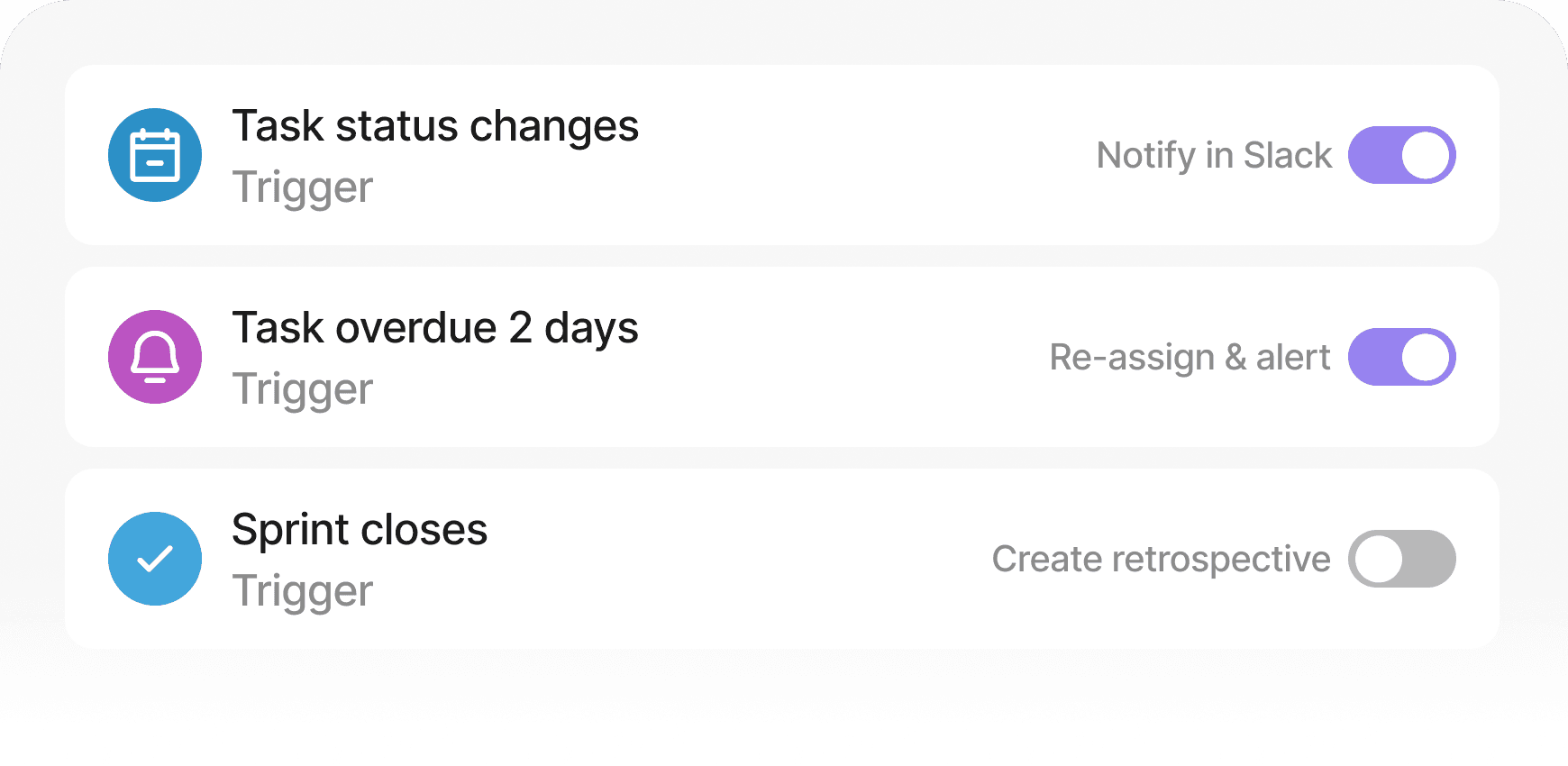 Automation rules