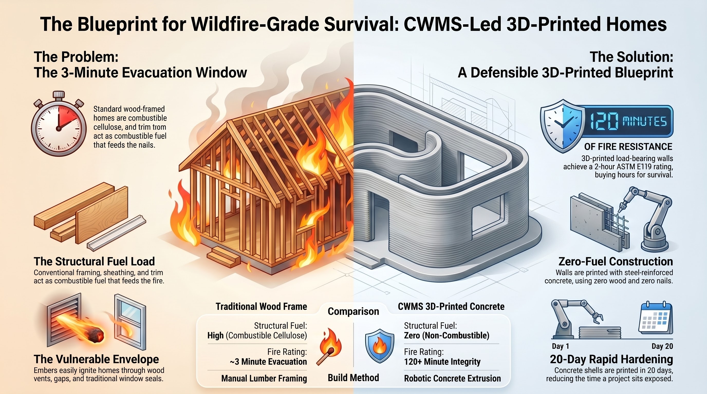 The Blueprint for Wildfire-Grade Survival- CWMS-Led 3D-Printed Homes